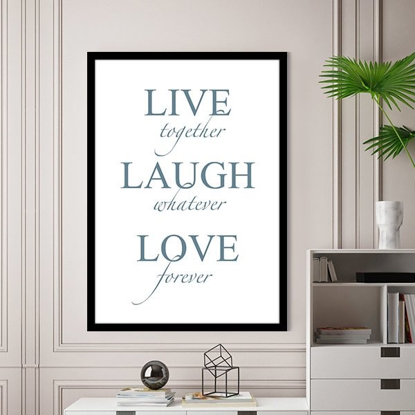 Live & Laugh & Love 1 Çerçeve ve Poster - TP1007