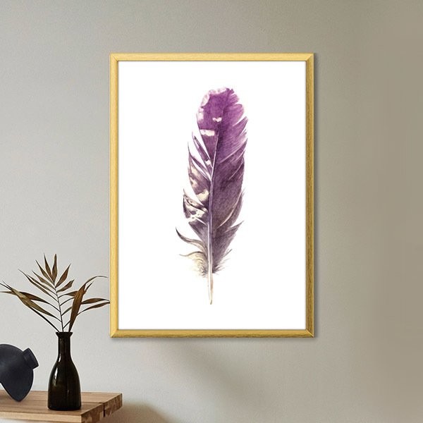 Pembe Kuş Tüyü 14 Çerçeve ve Poster - IL1119