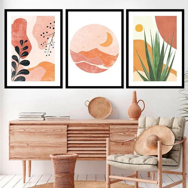 Bitkiler Üçlü Çerçeve ve Poster Seti - IL1003