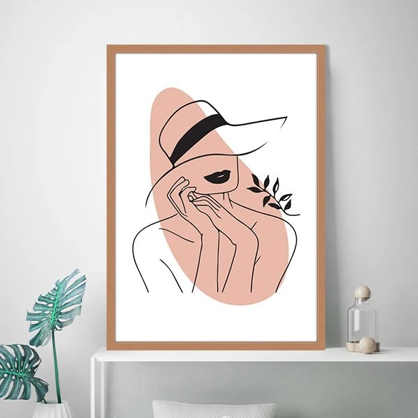 Çiçek ve Kadın 1 Çerçeve ve Poster - MD1033