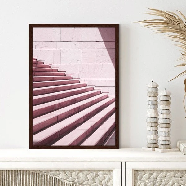 Pembe Merdivenler 2 Çerçeve ve Poster -  M1082