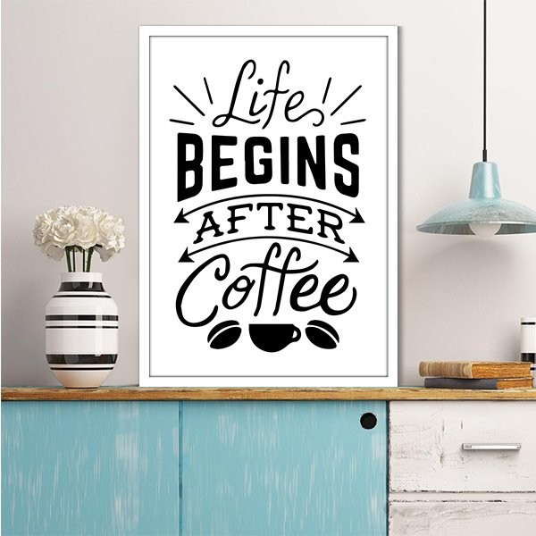 Life Begins After Coffee 1 Çerçeve ve Poster - MT1078