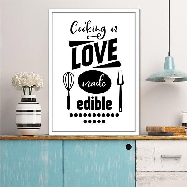 Cooking Is Love Made Edible 1 Çerçeve ve Poster - MT1085