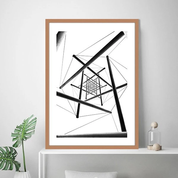Siyah Demir Çubuklar 1 Çerçeve ve Poster -  M1068