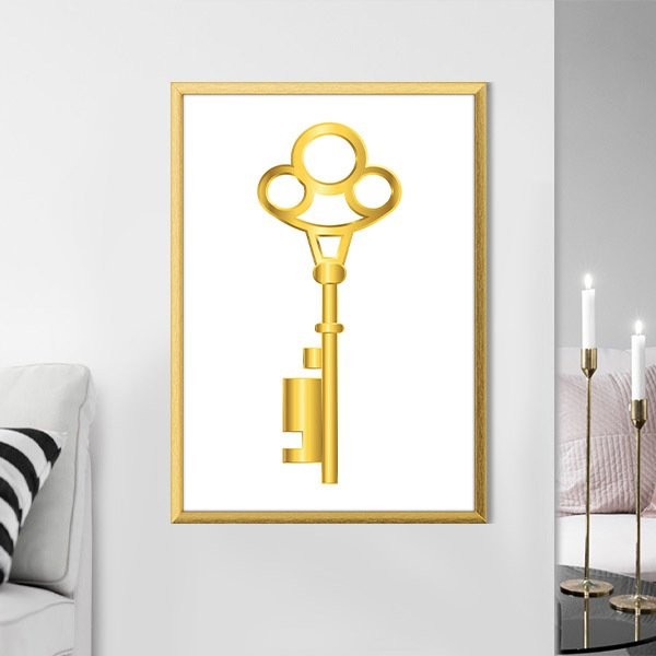 Gold Anahtar 1 Çerçeve ve Poster - MD1053