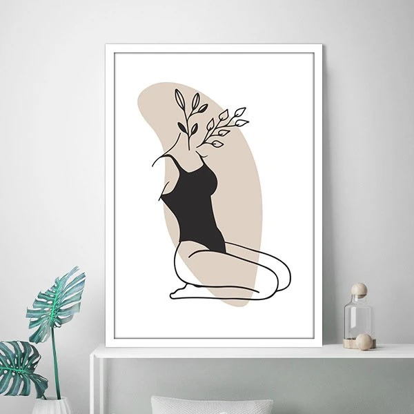 Çiçek ve Kadın 2 Çerçeve ve Poster - MD1034