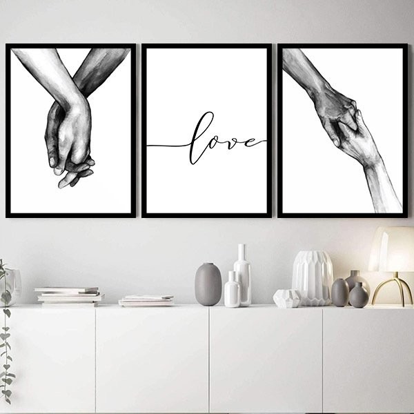 Eller & Love 2 Üçlü Çerçeve ve Poster Seti - SB1024