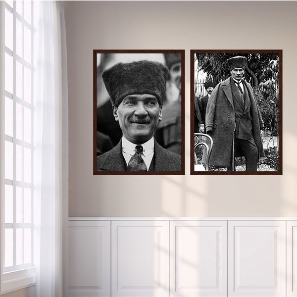 Atatürk 1 İkili Çerçeve ve Poster Seti - ATA1001