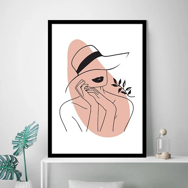 Çiçek ve Kadın 1 Çerçeve ve Poster - MD1033