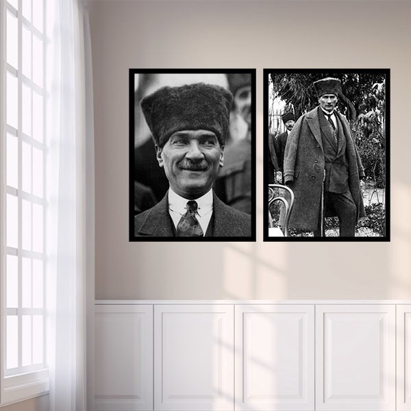 Atatürk 1 İkili Çerçeve ve Poster Seti - ATA1001