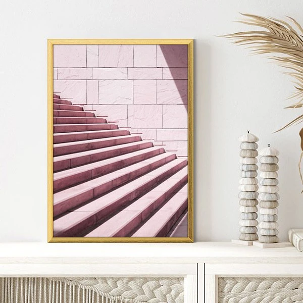 Pembe Merdivenler 2 Çerçeve ve Poster -  M1082