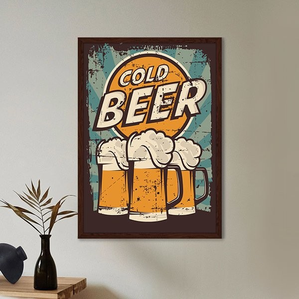 Cold Beer Çerçeve ve Poster - TP1054