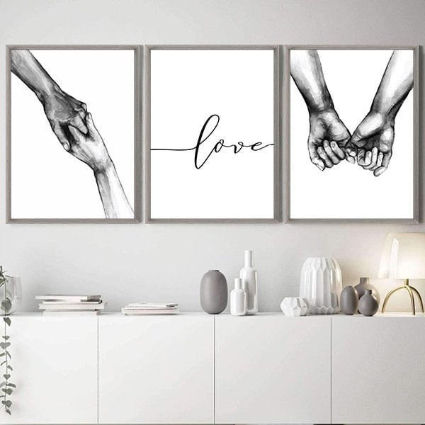 Eller & Love 3 Üçlü Çerçeve ve Poster Seti - SB1025