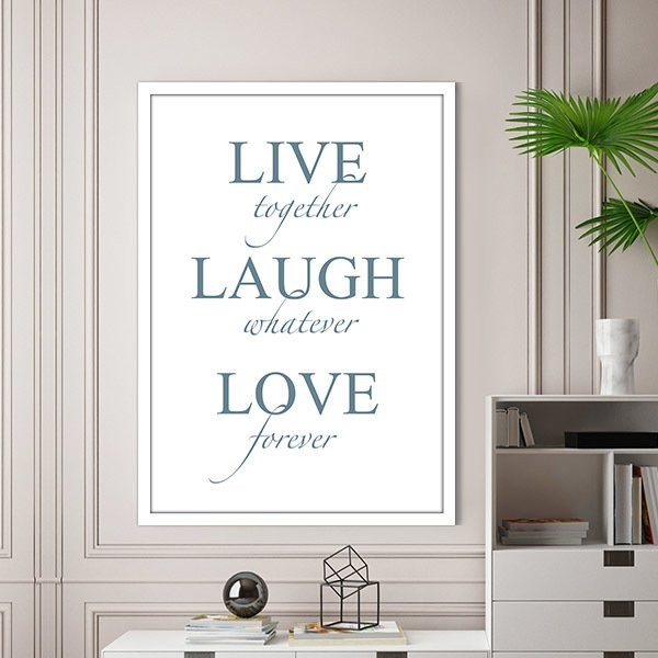 Live & Laugh & Love 1 Çerçeve ve Poster - TP1007