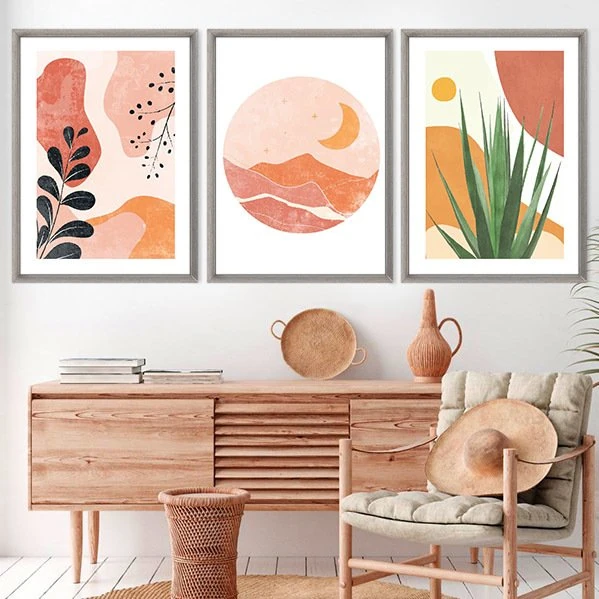 Bitkiler Üçlü Çerçeve ve Poster Seti - IL1003