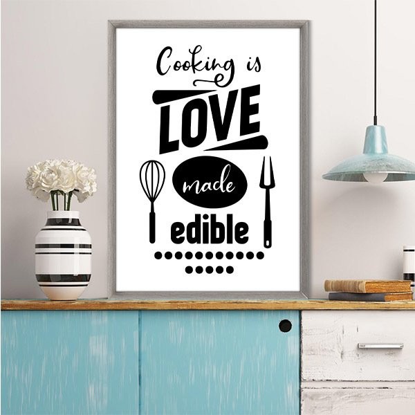 Cooking Is Love Made Edible 1 Çerçeve ve Poster - MT1085