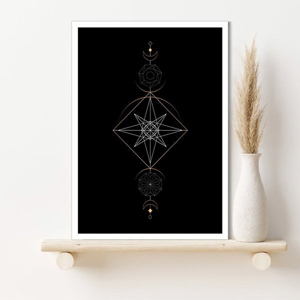 Gökyüzü Detaylı Geometrik Desenler 2 Çerçeve ve Poster - IL1112