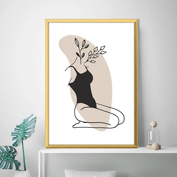 Çiçek ve Kadın 2 Çerçeve ve Poster - MD1034