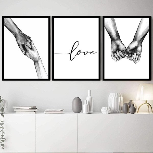 Eller & Love 3 Üçlü Çerçeve ve Poster Seti - SB1025