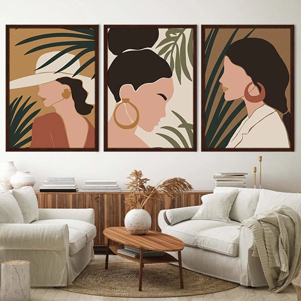 Bitkiler Ve Kadınlar 2 Üçlü Çerçeve ve Poster Seti - IL1007