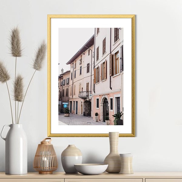 Krem Renkli Binalar 1 Çerçeve ve Poster -  M1027