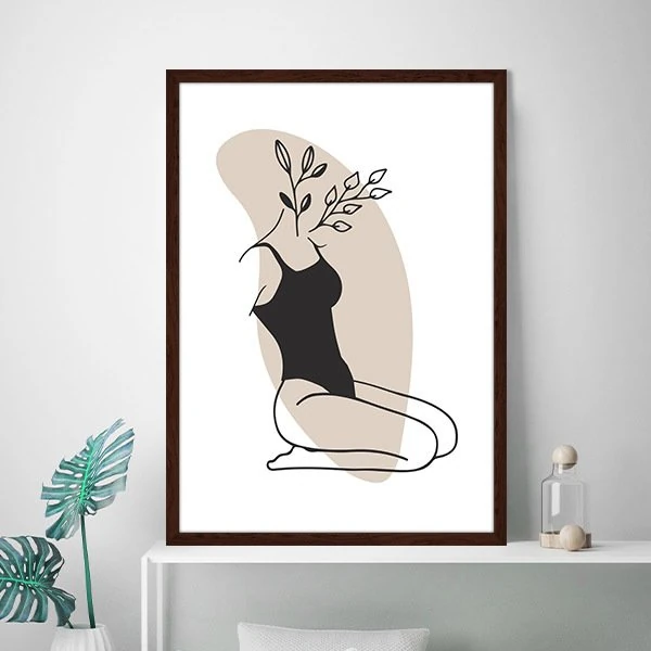 Çiçek ve Kadın 2 Çerçeve ve Poster - MD1034