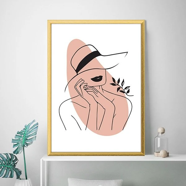 Çiçek ve Kadın 1 Çerçeve ve Poster - MD1033