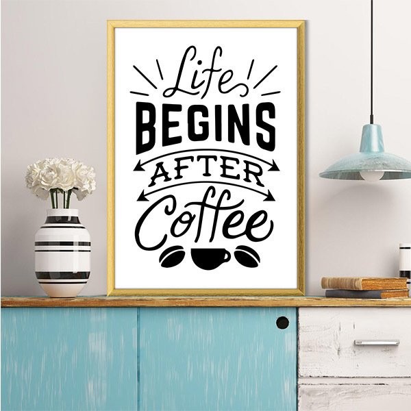 Life Begins After Coffee 1 Çerçeve ve Poster - MT1078