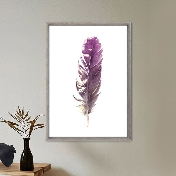 Pembe Kuş Tüyü 14 Çerçeve ve Poster - IL1119