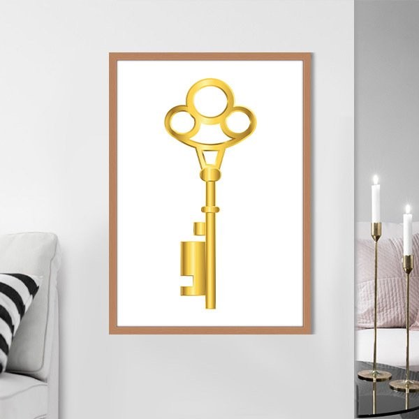 Gold Anahtar 1 Çerçeve ve Poster - MD1053