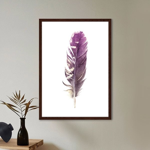 Pembe Kuş Tüyü 14 Çerçeve ve Poster - IL1119