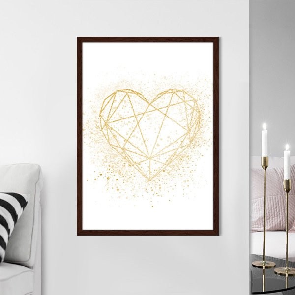 Gold Kalp 1 Çerçeve ve Poster - MD1058