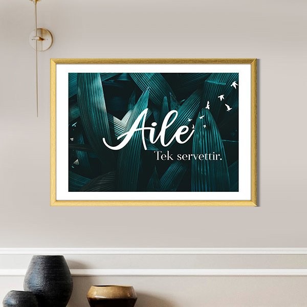 Aile Tek Servettir 4 Çerçeve ve Poster - TP1003