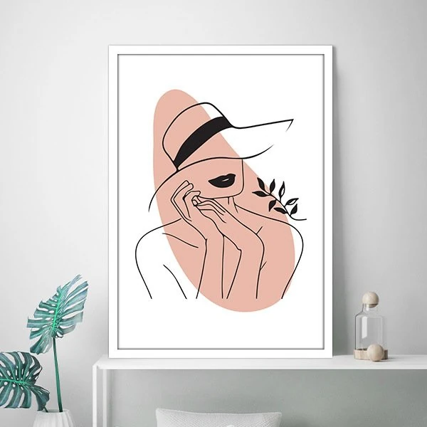 Çiçek ve Kadın 1 Çerçeve ve Poster - MD1033