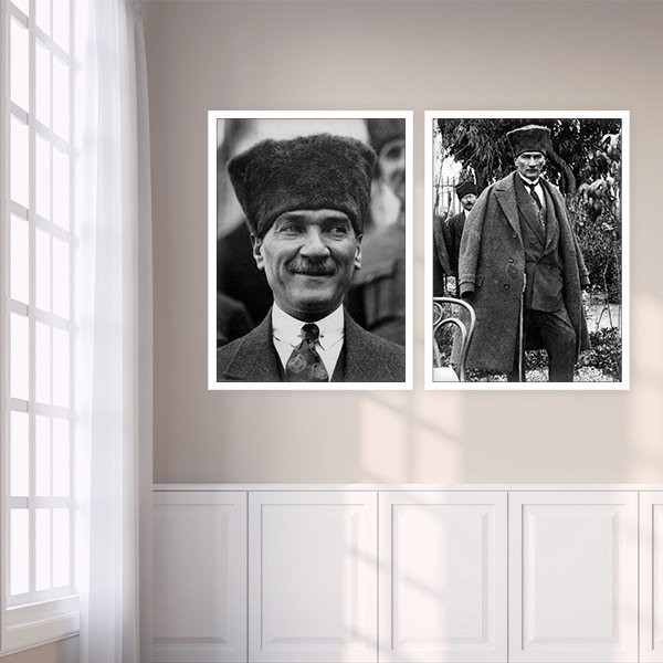 Atatürk 1 İkili Çerçeve ve Poster Seti - ATA1001