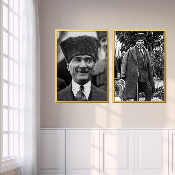 Atatürk 1 İkili Çerçeve ve Poster Seti - ATA1001