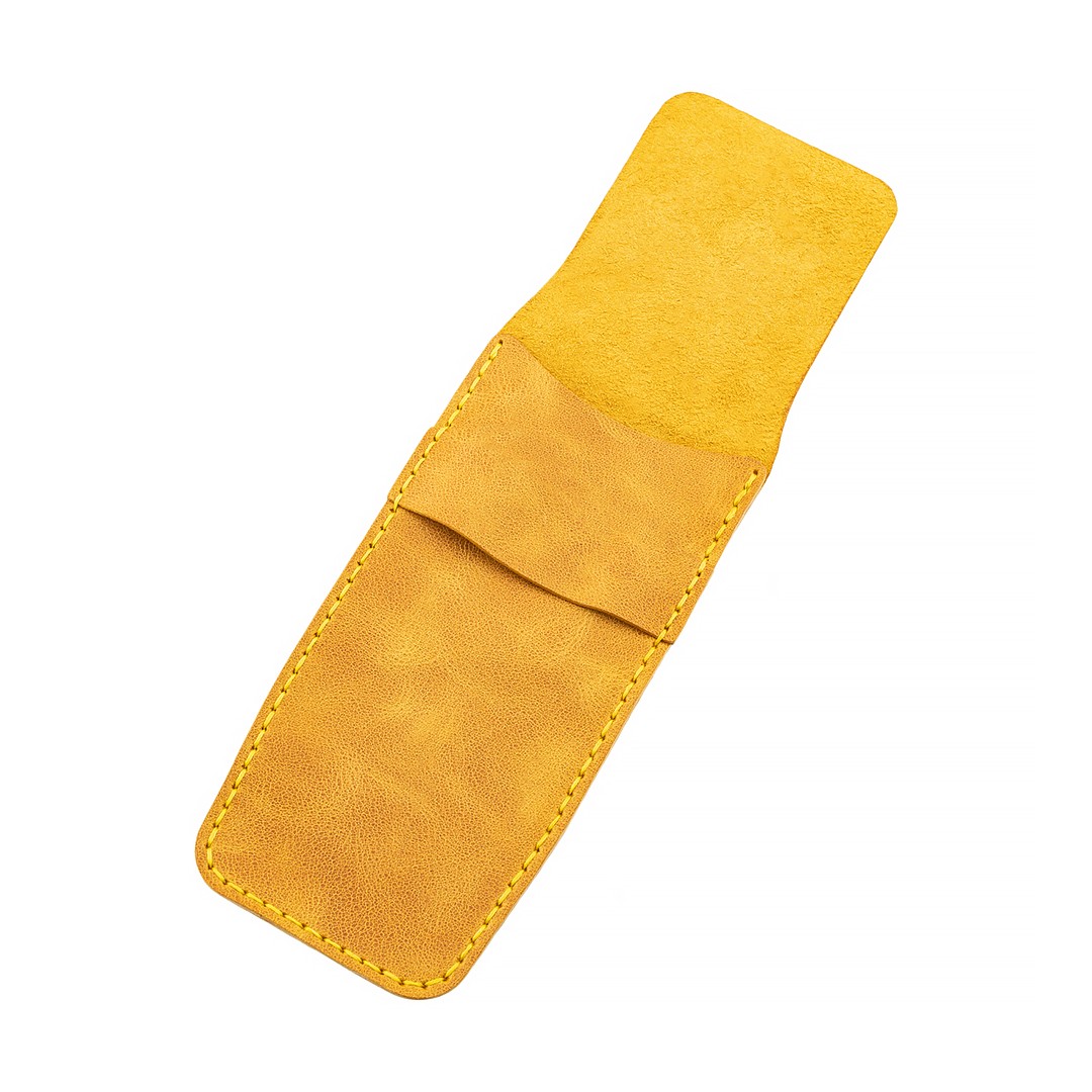 Twingold Kişiye Özel %100 Deri Çok Amaçlı Kılıf - Hardal Sarısı