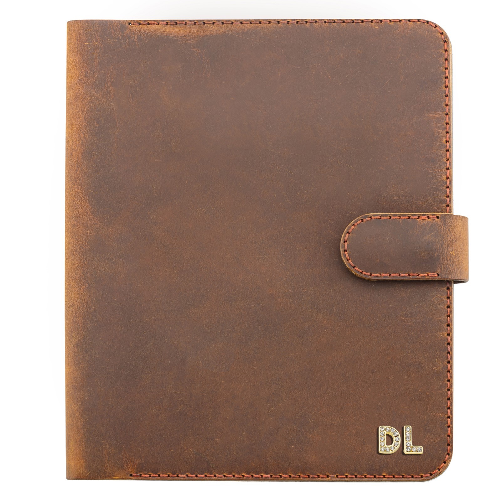 TWINGOLD PERSONALISED A5 NOTEBOOK AND CRAZY LEATHER DIARY COVER - Tan