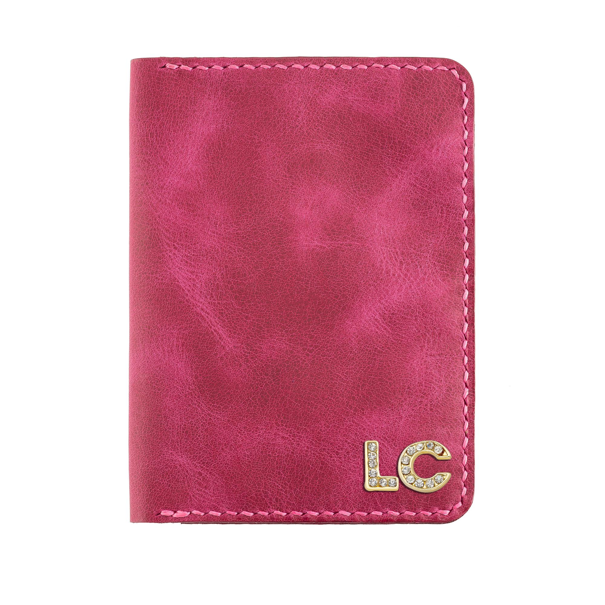 Twingold Personalised Leather Passport Cover - Fushia