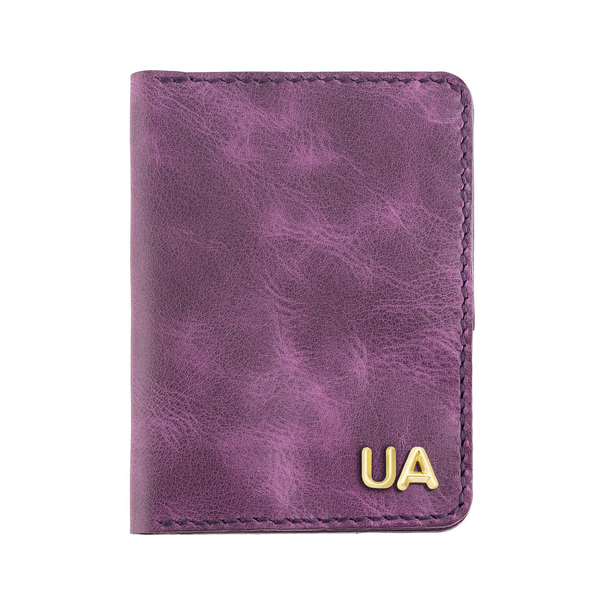 Twingold Personalised Leather Passport Cover - Purple