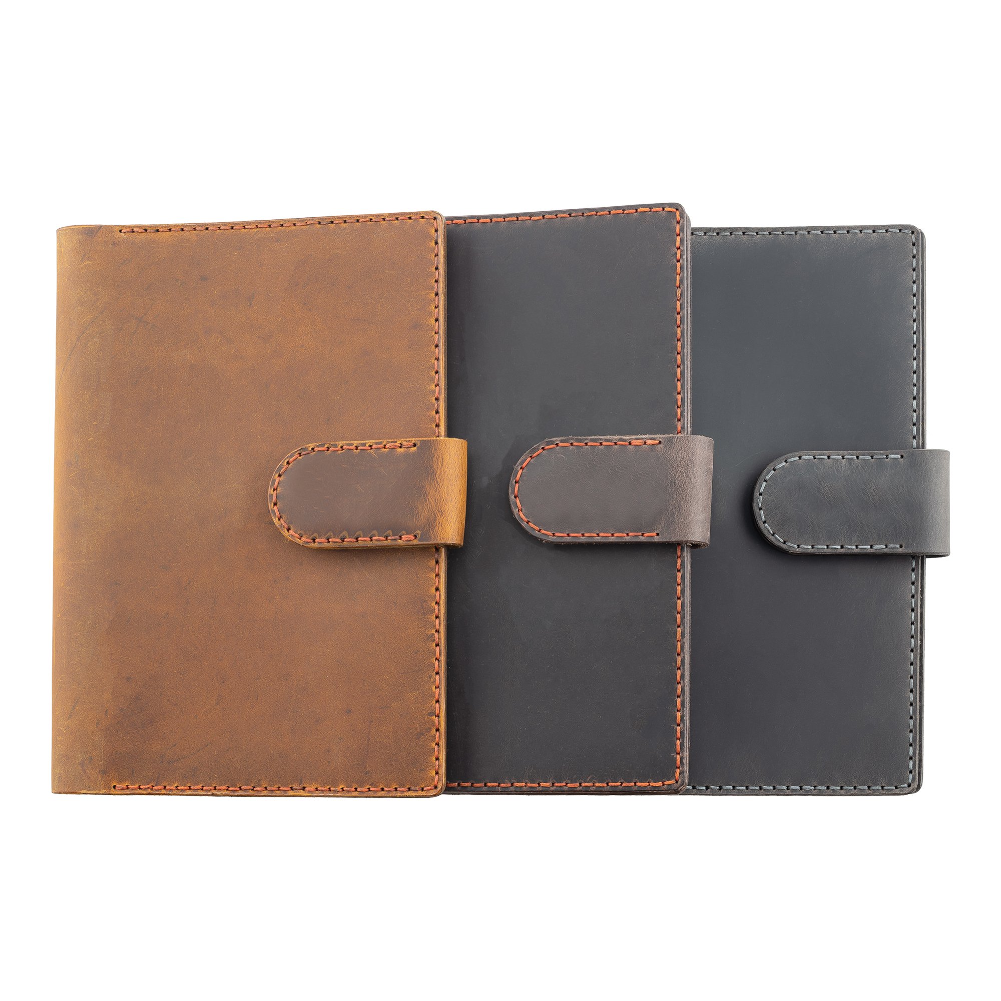 TWINGOLD PERSONALISED A5 NOTEBOOK AND CRAZY LEATHER DIARY COVER - Brown