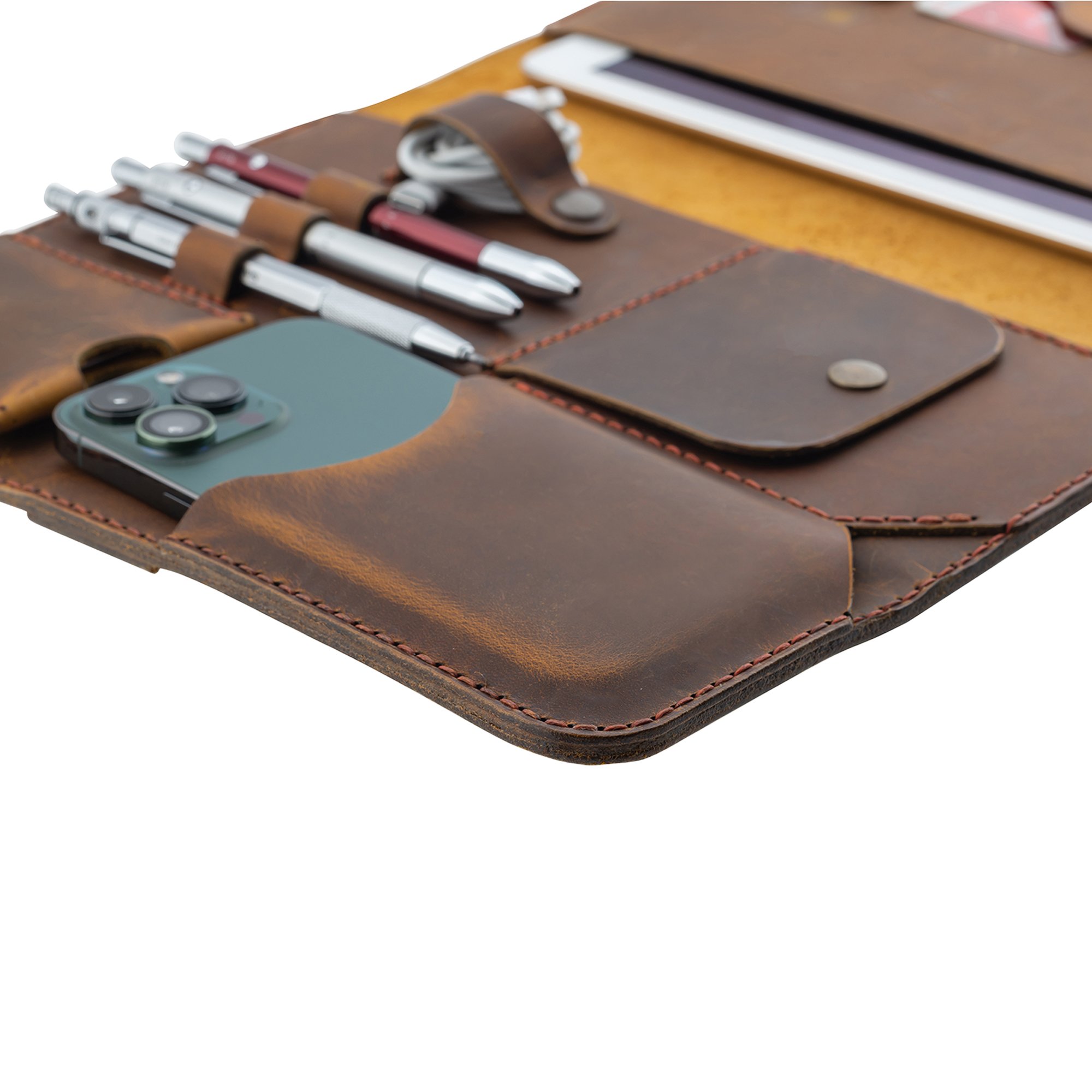 Twingold Kişiye Özel %100 Deri Crazy iPad Organizer - TWGC303