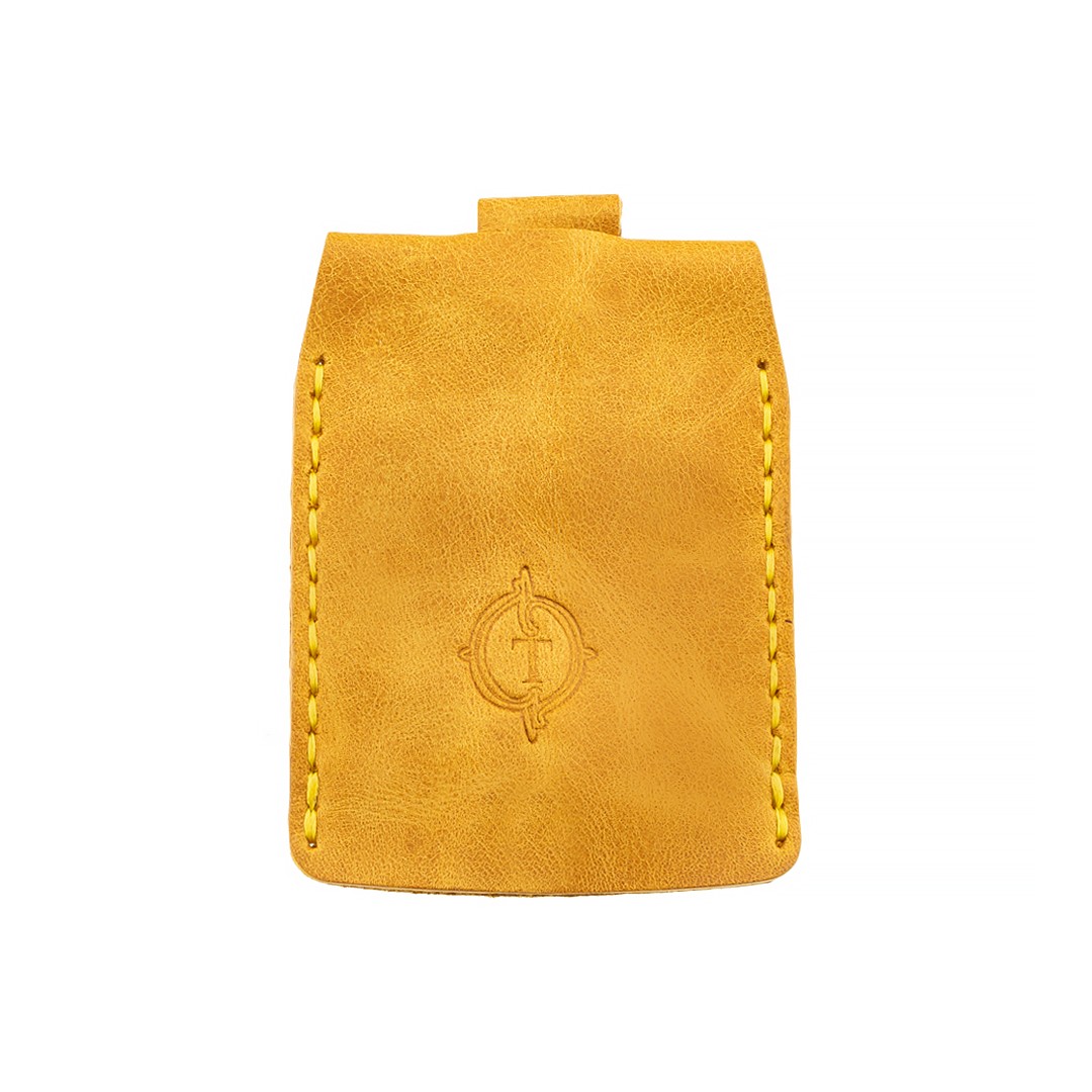 Twingold Kişiye Özel %100 Deri Anahtarlık - Hardal Sarısı