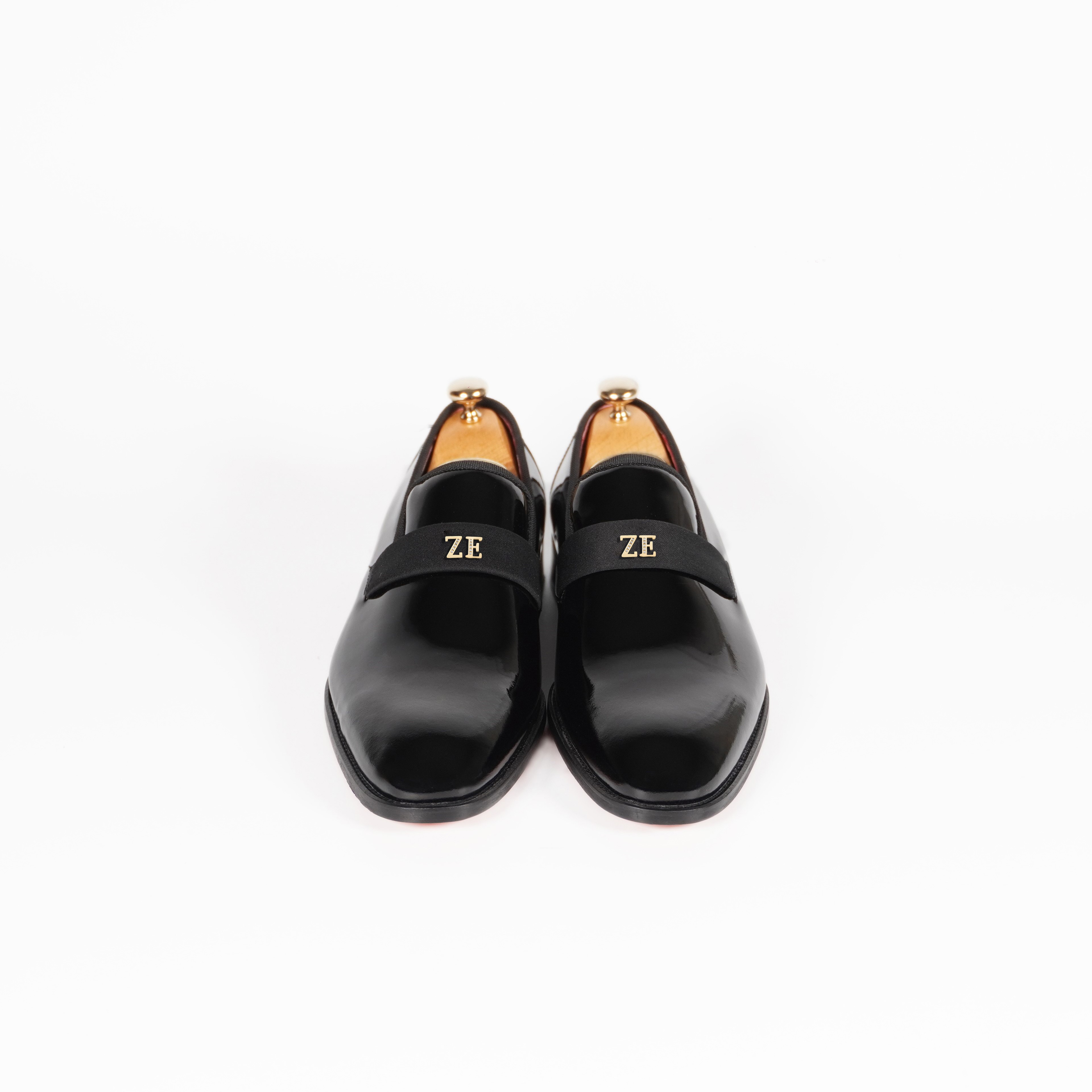Twingold Kişiye Özel %100 Deri Erkek Smokin Ayakkabısı - Siyah