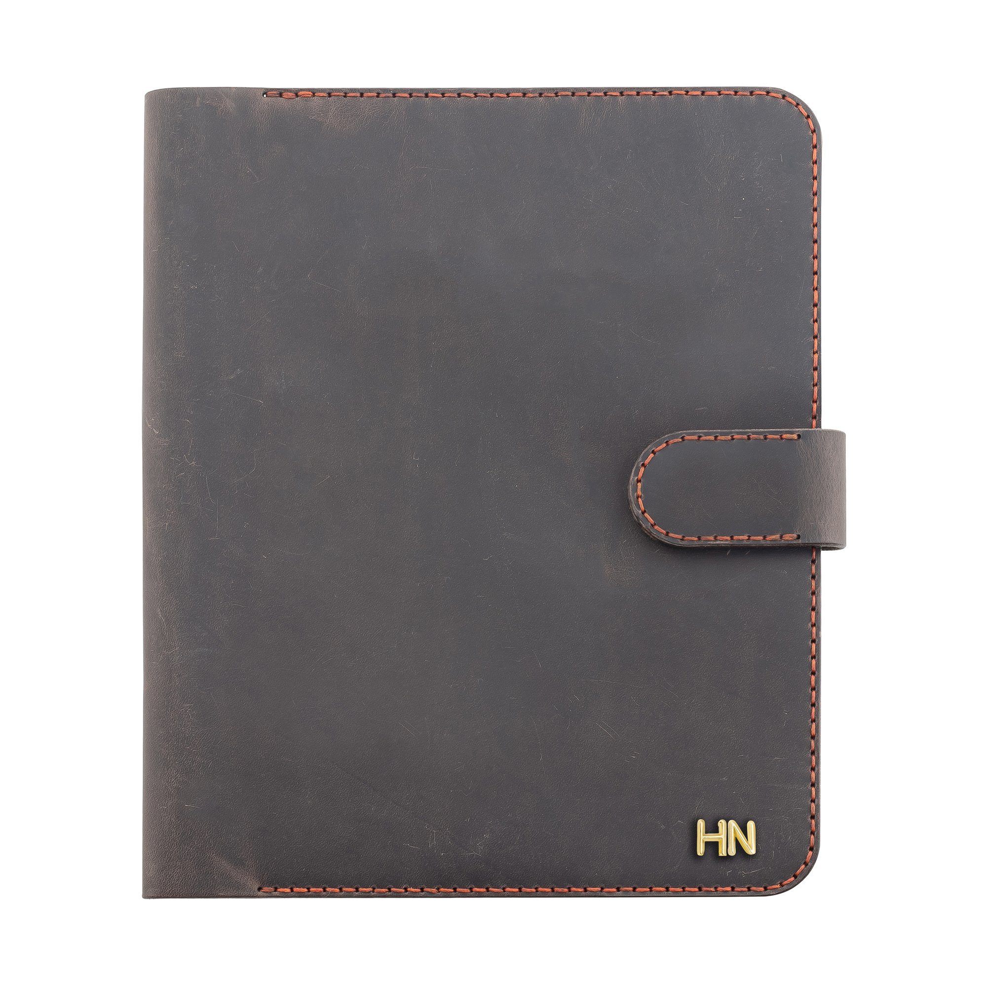 TWINGOLD PERSONALISED A5 NOTEBOOK AND CRAZY LEATHER DIARY COVER - Brown