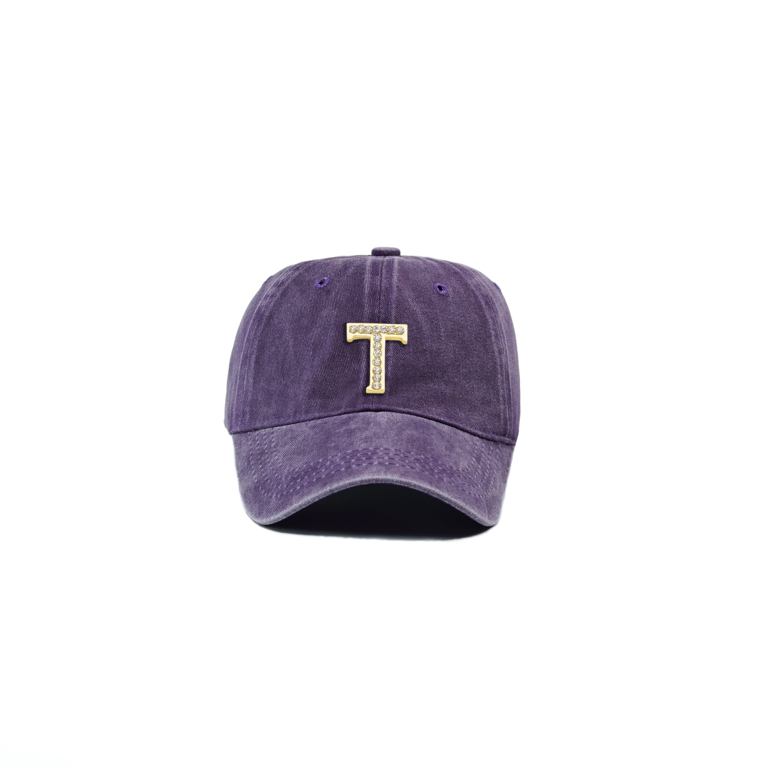 Twingold Kişiye Özel Yıkamalı Kep Şapka - Mor