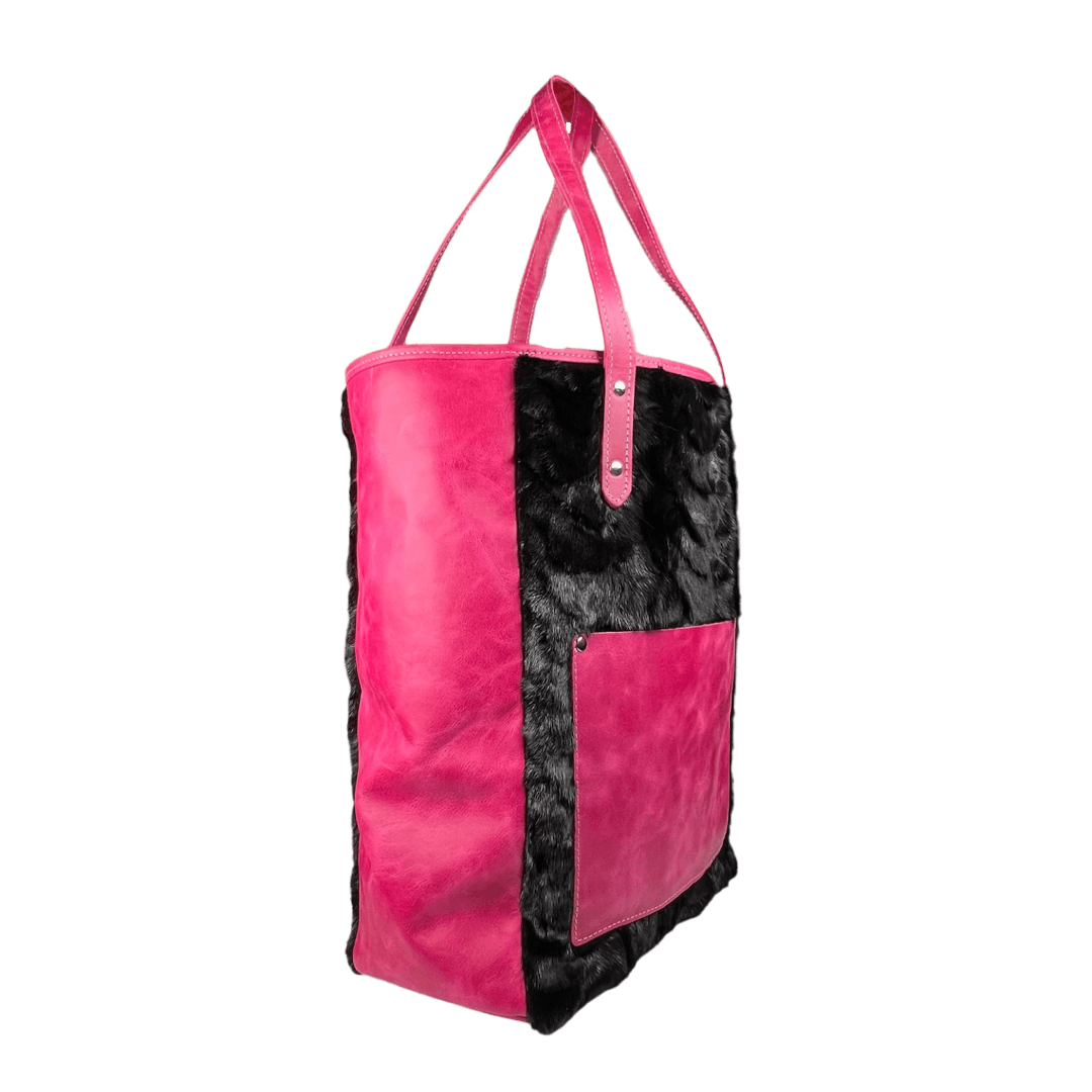 Only One Leather Fur Tote Bag