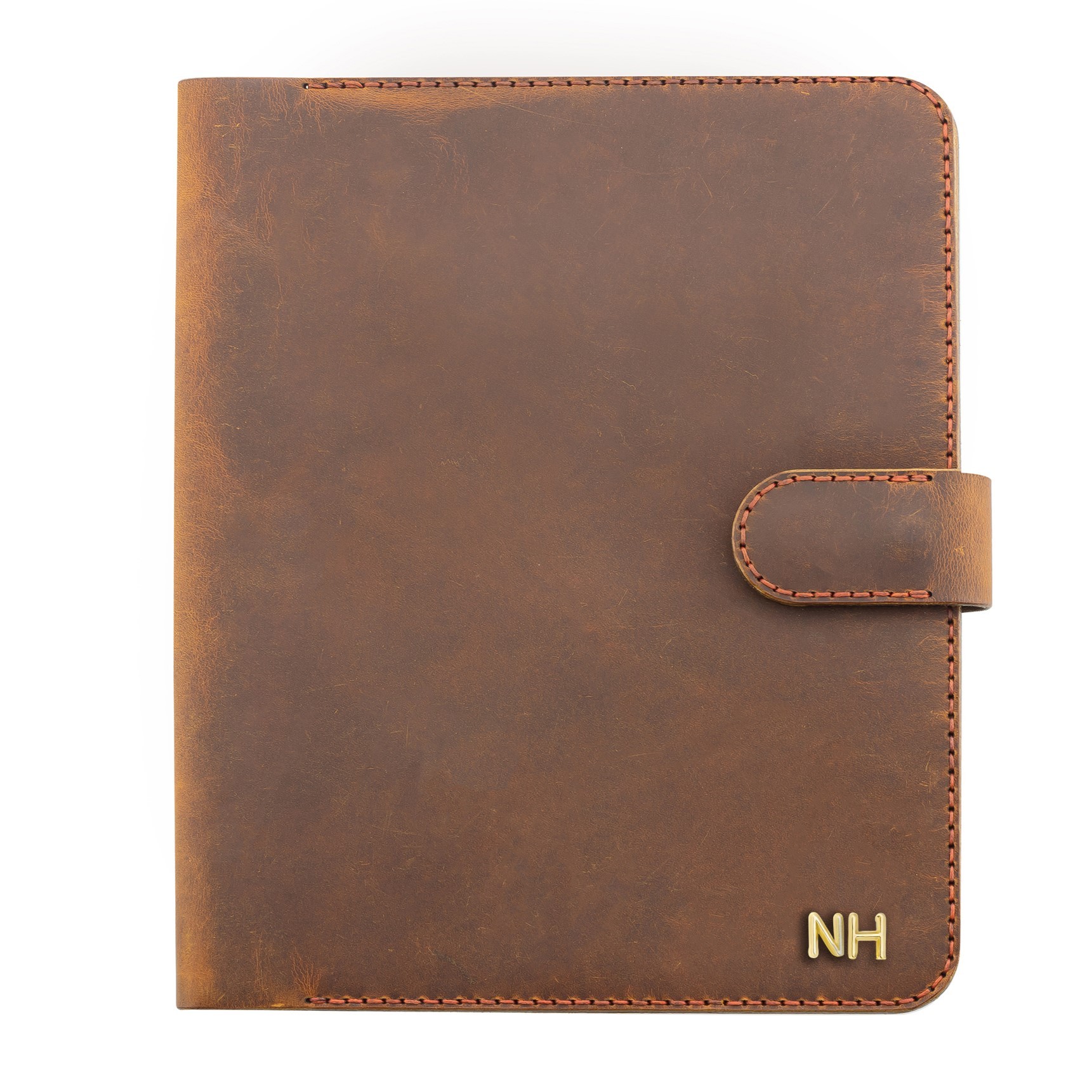 TWINGOLD PERSONALISED A5 NOTEBOOK AND CRAZY LEATHER DIARY COVER - Tan