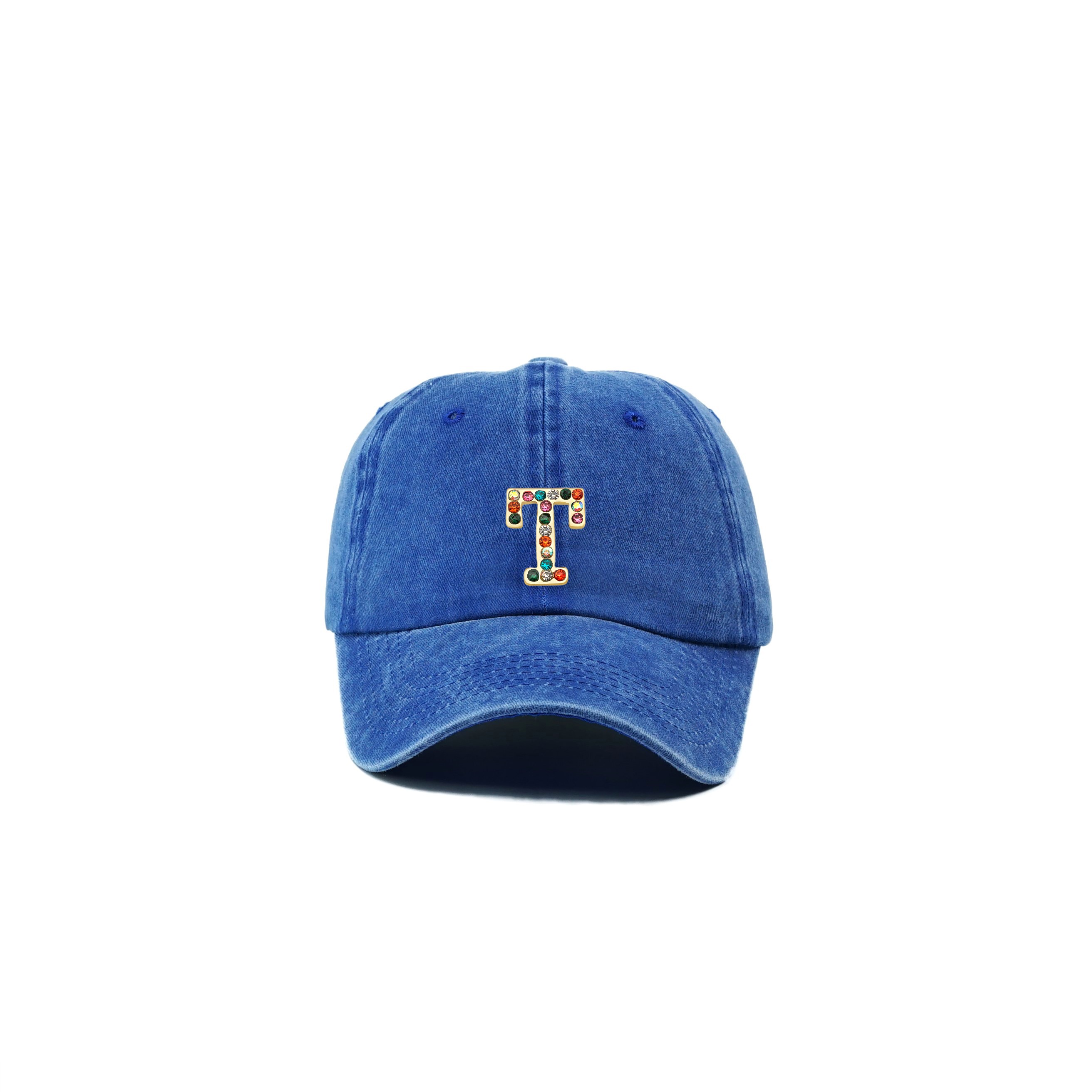 Twingold Kişiye Özel Yıkamalı Kep Şapka - Saks Mavisi