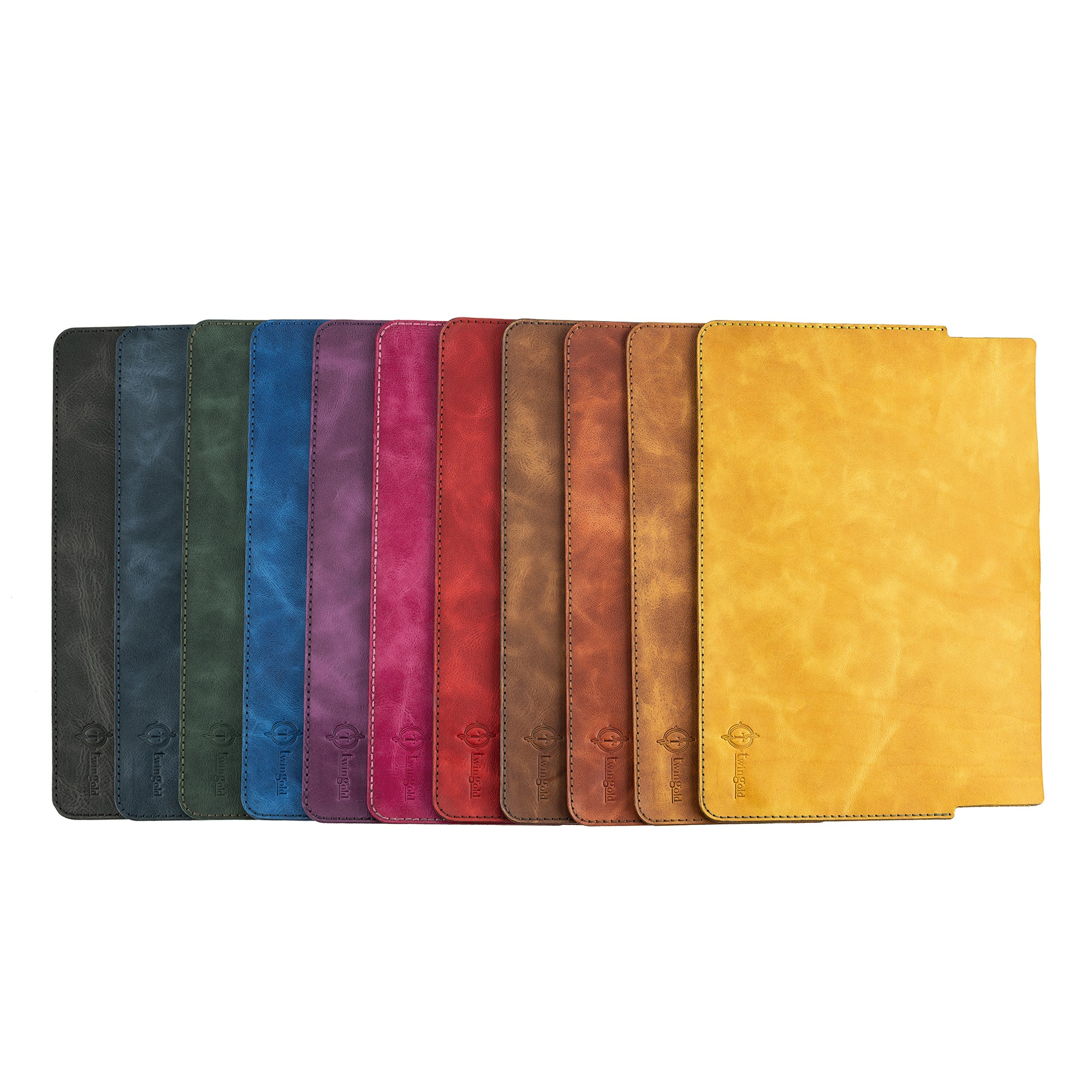 Twingold Kişiye Özel %100 Deri Rainbow Macbook Kılıfı - Tobacco